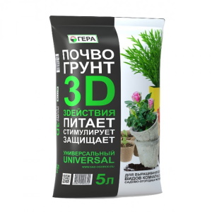 Гера Грунт 3D Цветочный 5л Гера Грунт 3D Цветочный 5л