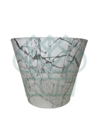 Кашпо Декор 5л. Цв. Мрамор белый КШ-9309