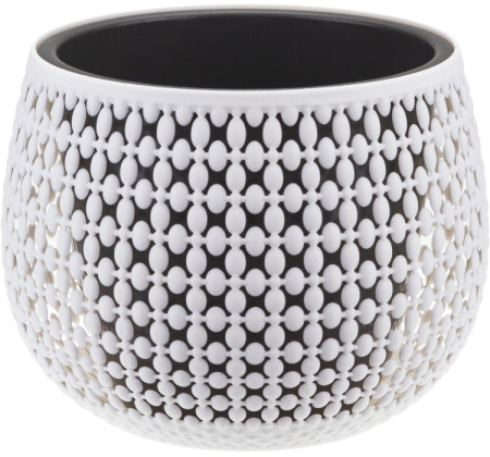 Кашпо Пирула D290мм 4л со вставкой,белый