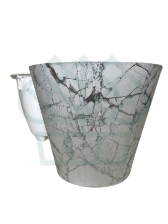 Кашпо Декор 5л. Цв. Мрамор белый КШ-9309